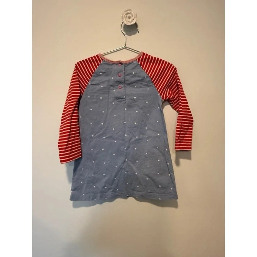 Mini Boden Girls 2-3Y Snowman Applique Dress GUC